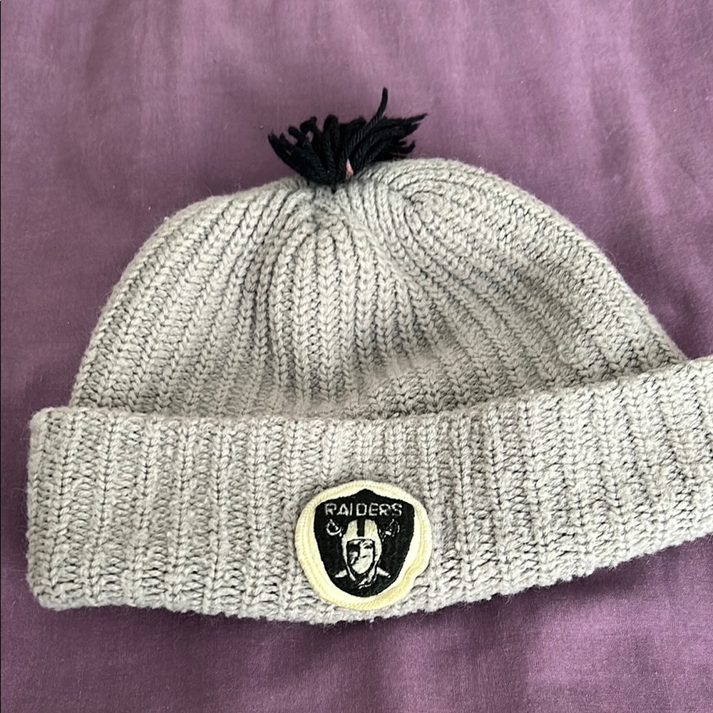 Vintage 1970’s Oakland Raiders Knit Beanie for kids/small adult